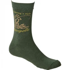 Acropolis Fishing's Style Socks Unisex (Oliv/Grün)