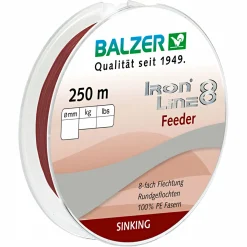 Balzer Angelschnur Iron Line Feeder (dunkelrot, 250 m)
