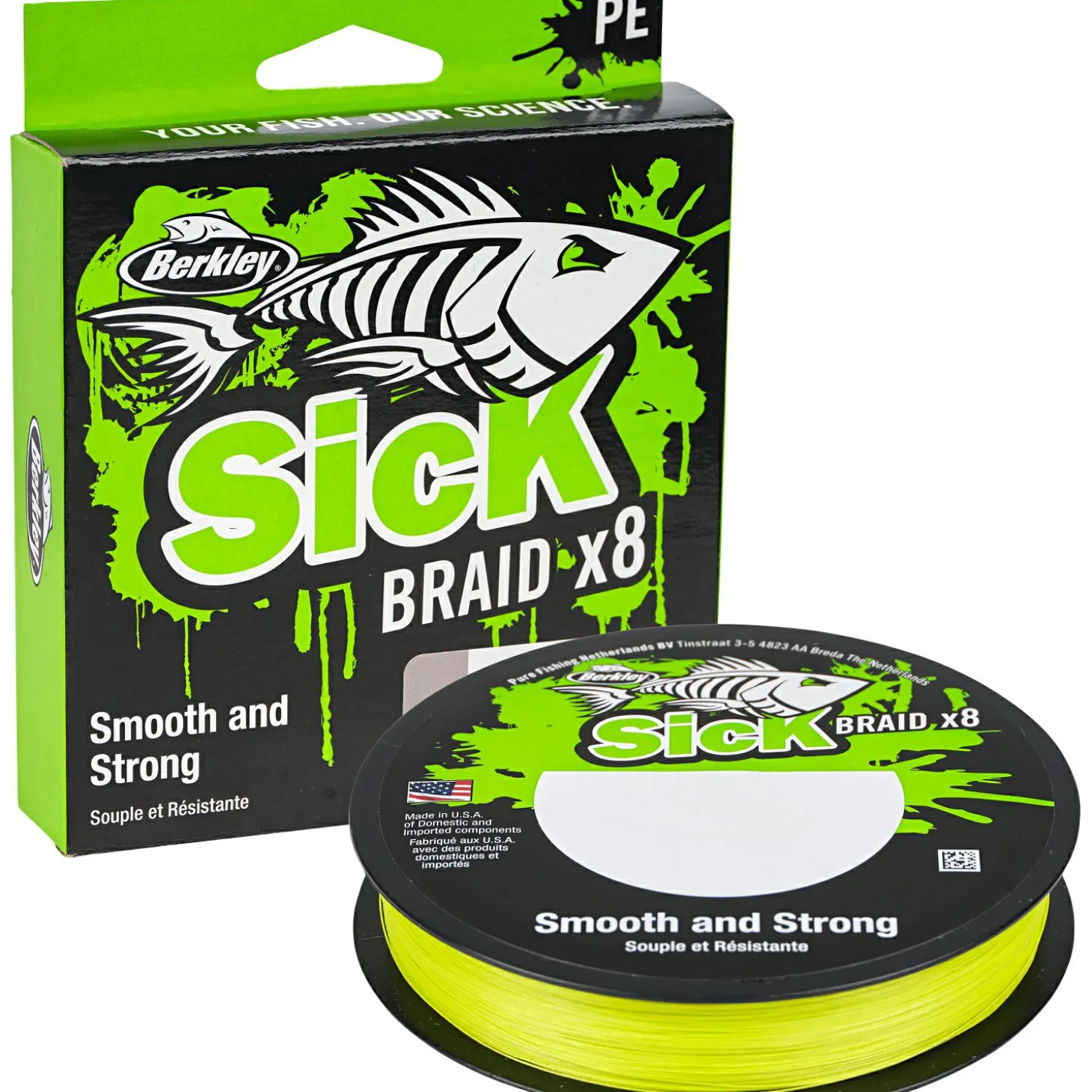 Berkley Angelschnur Sick Braid (150m, Hi-Viz Yellow)