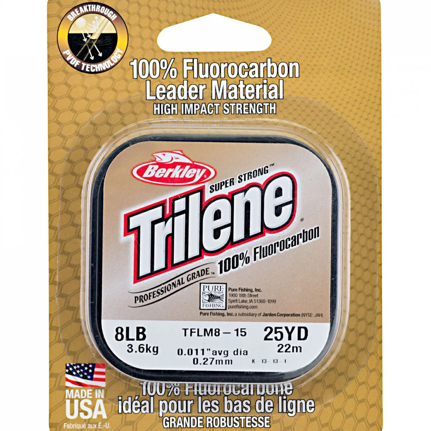 Berkley Vorfachmaterial Trilene Fluorocarbon Leader (transparent, 25 m)