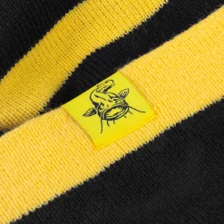 Black Cat Bobble Hat (Black/Yellow)