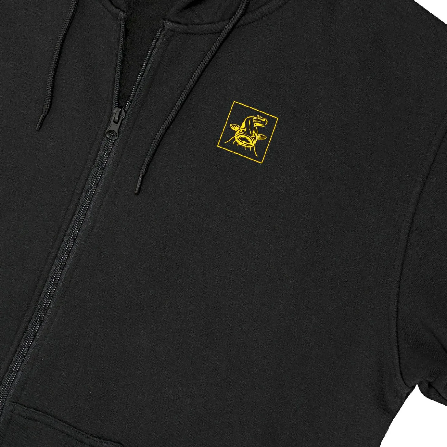 Black Cat Cat Zipper (Black)