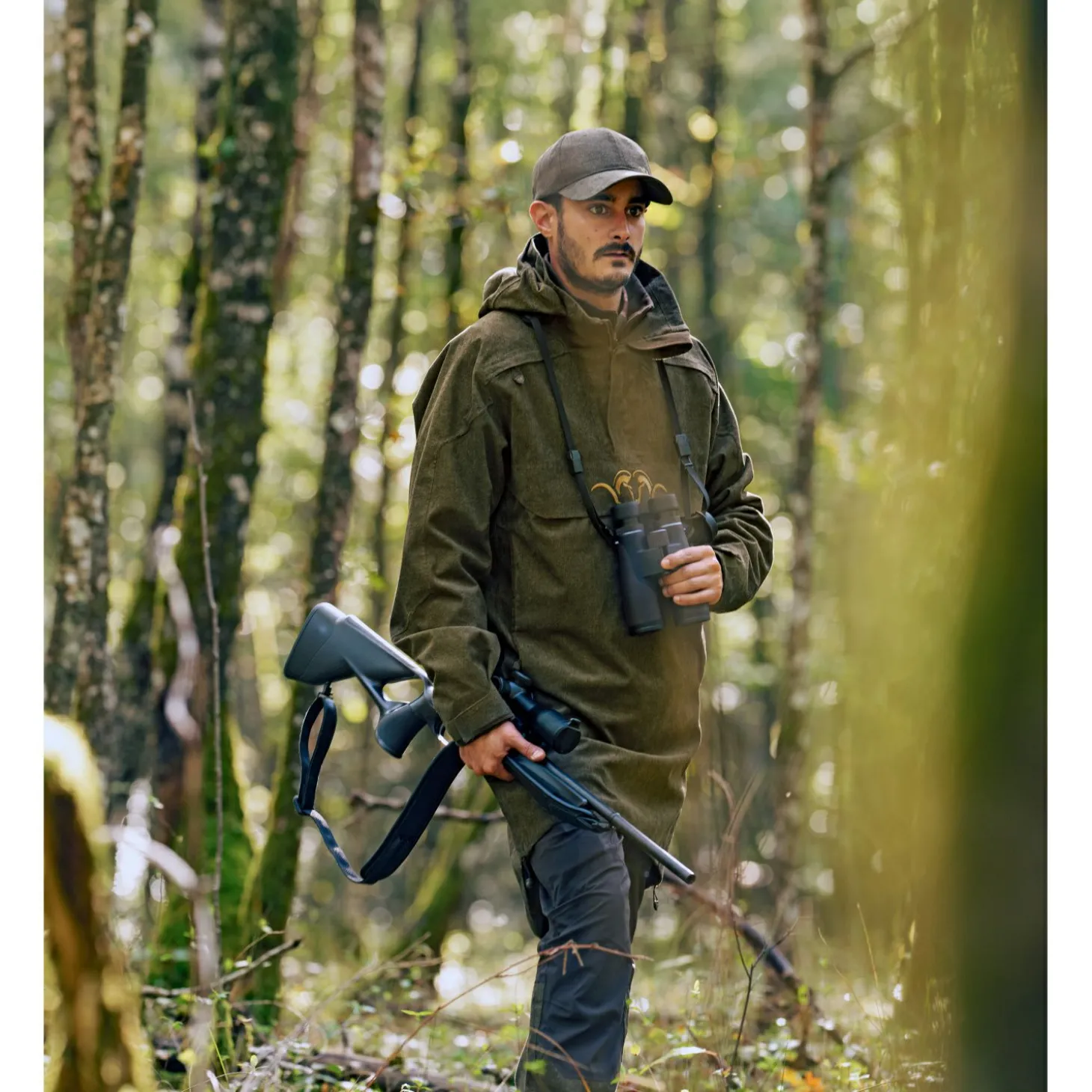 Blaser Laurent Smock Vintage Outdoorjacke Herren (Olive Mélange/Schwarz)