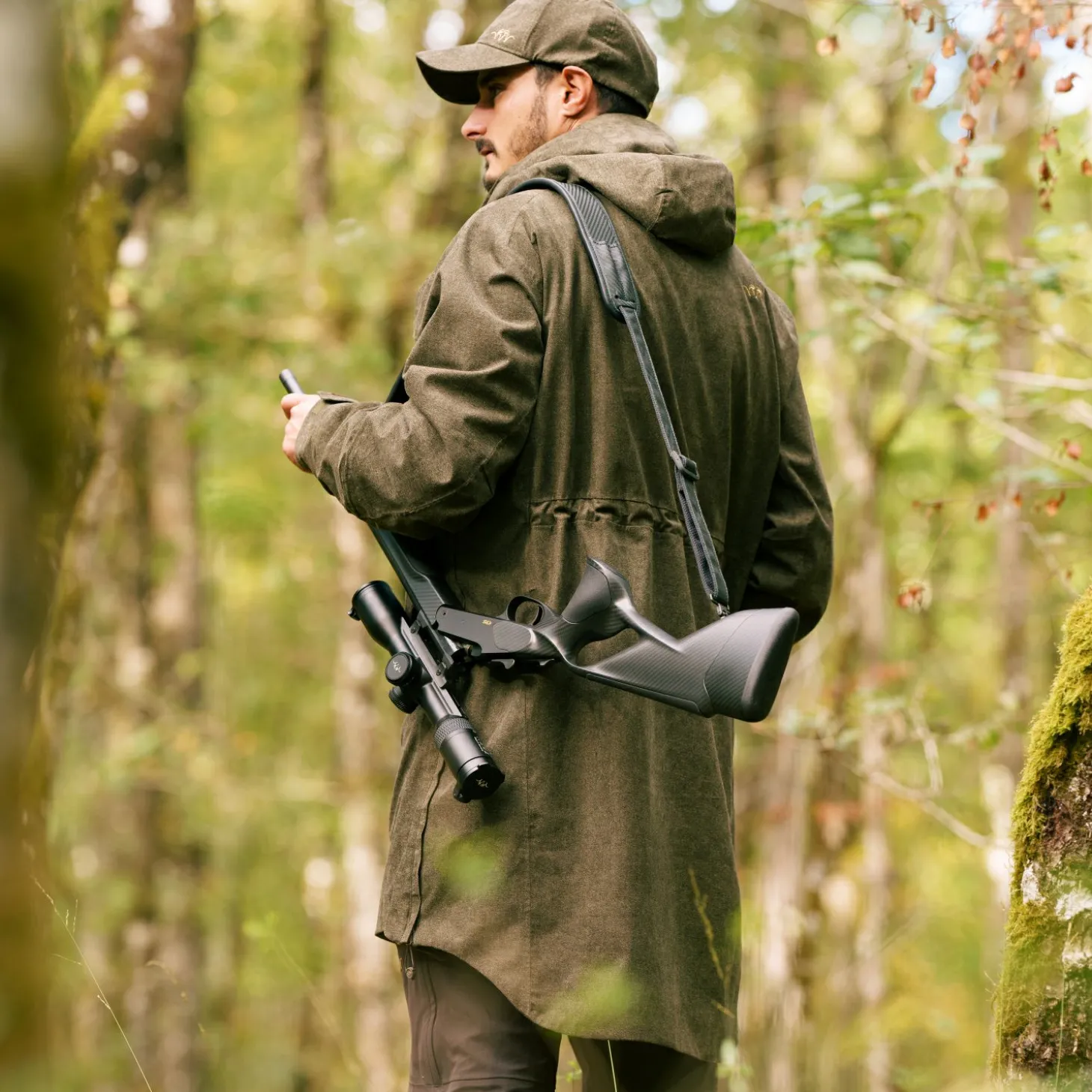 Blaser Laurent Smock Vintage Outdoorjacke Herren (Olive Mélange/Schwarz)