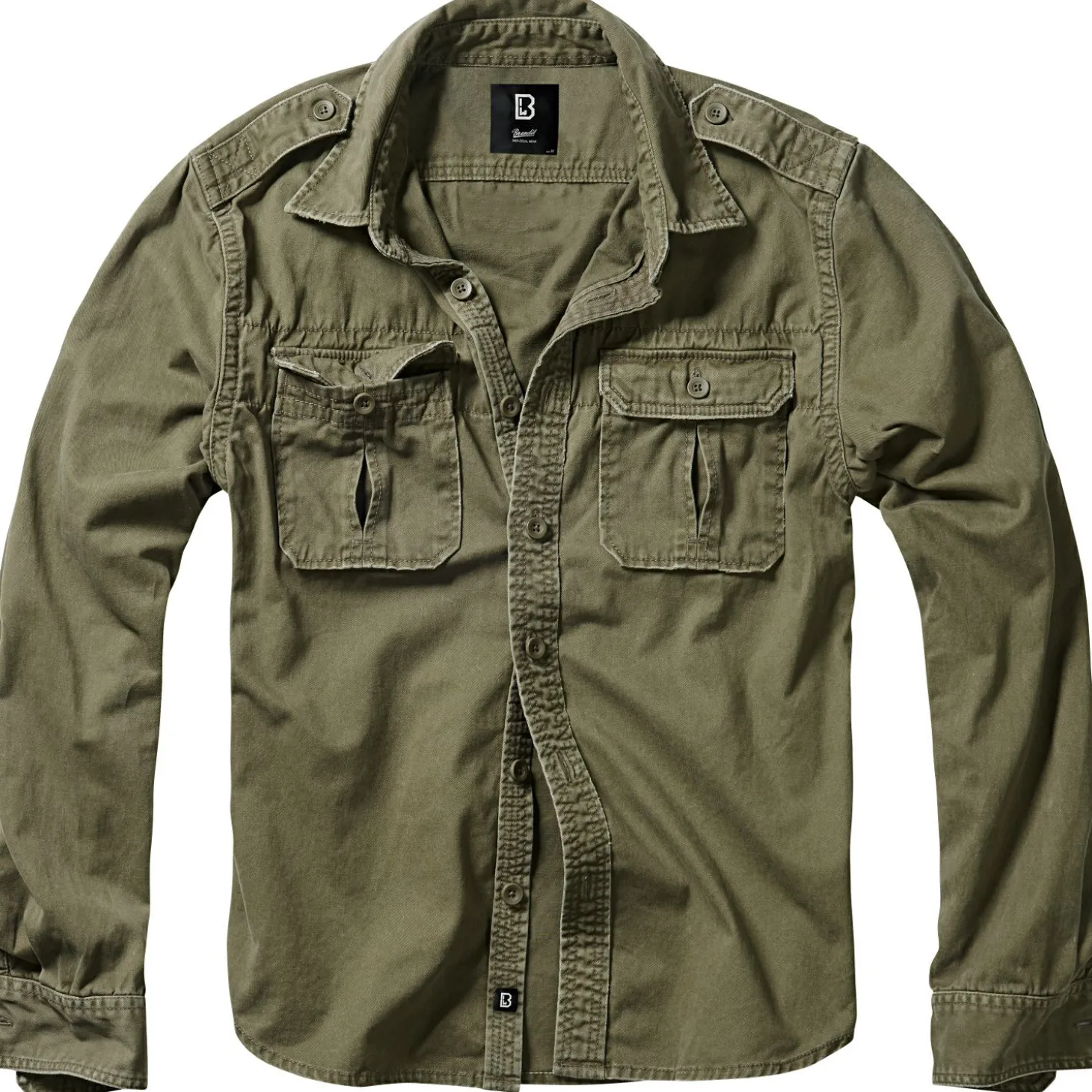 Brandit Vintage Shirt Long Sleeve Herren (Olive)