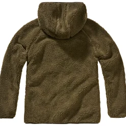 Brandit Women Teddyfleece Jacket Hooded Damen, mit Kapuze (Olive)
