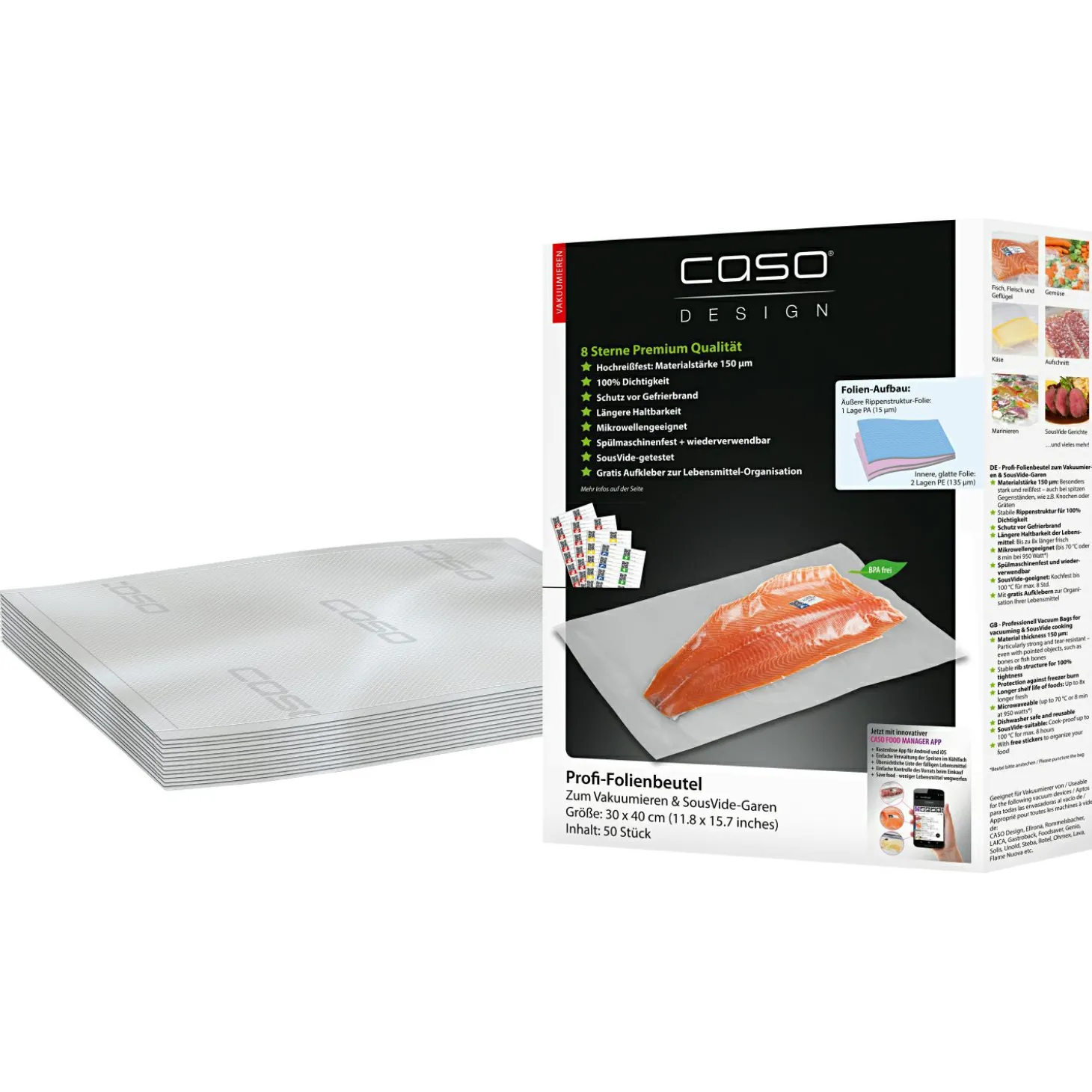 Caso Design Profi - Folienbeutel (30 x 40 cm)