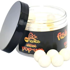 Cockbaits Elitist Pop Ups, Fish Weiß
