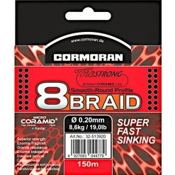 Cormoran Angelschnur Corastrong 8-Braid Super Fast Sinking (dunkelbraun)