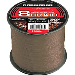 Cormoran Angelschnur Corastrong 8-Braid Super Fast Sinking (dunkelbraun)