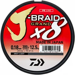 Daiwa Angelschnur J-Braid Grand X8 (hellgrau, 135 m)
