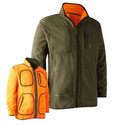 Deerhunter Gamekeeper Bonded Fleecejacke Herren, wendbar (Orange)