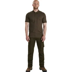 Deerhunter Gunnar Polo Hemd Herren (Brown Leaf Melange)