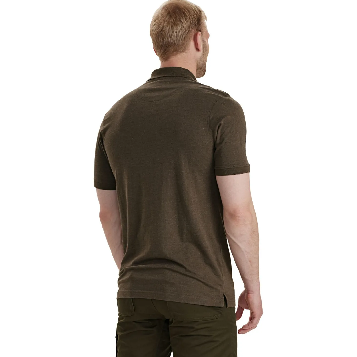 Deerhunter Gunnar Polo Hemd Herren (Brown Leaf Melange)