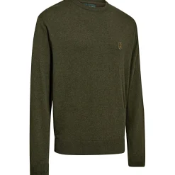 Deerhunter Harrington Strickpullover Herren, mit Rundhalsausschnitt (Forest Ember Melange)