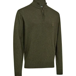 Deerhunter Harrington ½-Zip Strickpullover Herren (Forest Ember Melange)