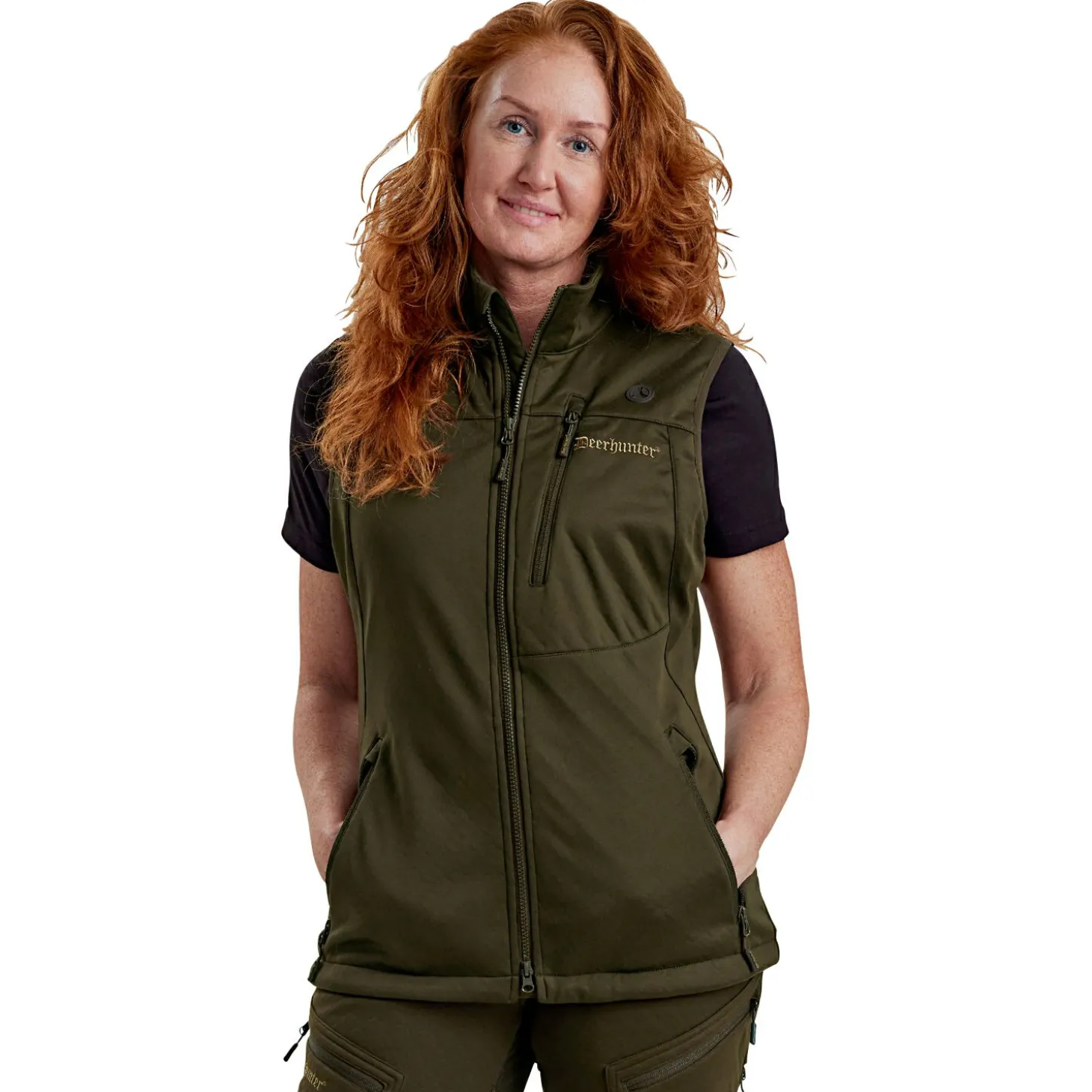 Deerhunter Lady Excape Softshell Weste Damen (Art Green)
