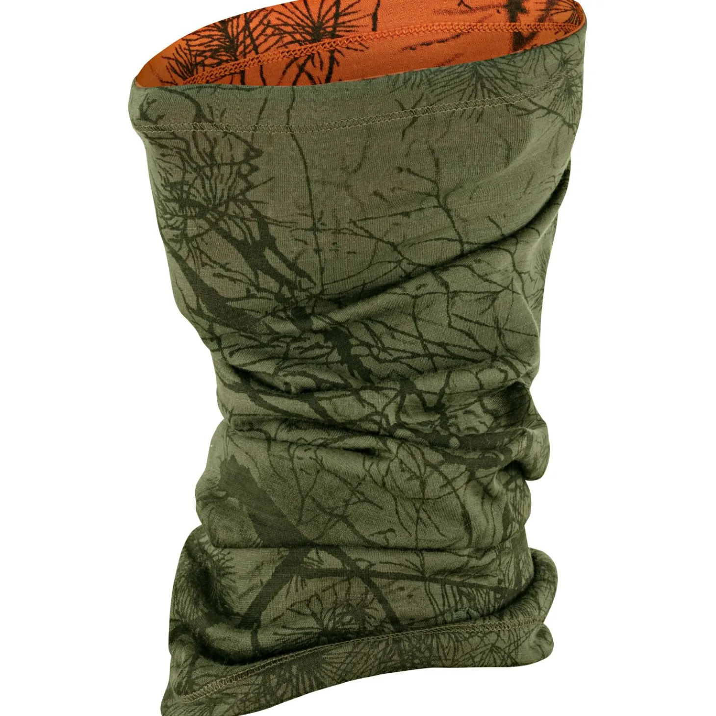 Fjällräven Lappland Neck Gaiter (Green Camo-Orange Multi Camo)
