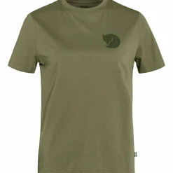 Fjällräven Övik Fox Boxy Logo Tee W Damen (Green)