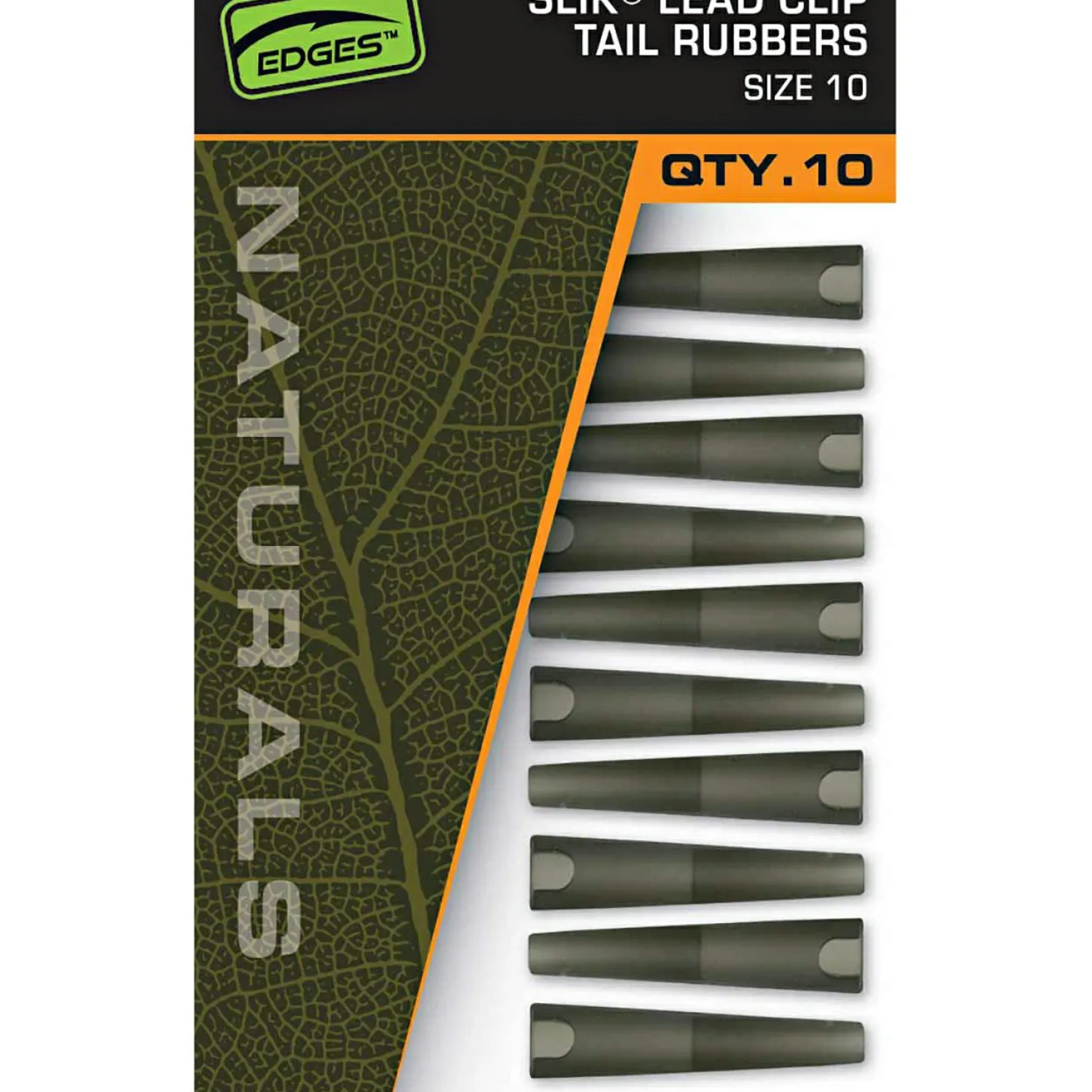 Fox EDGES™ Naturals Slik Lead Clip Tail Rubber - Size 10