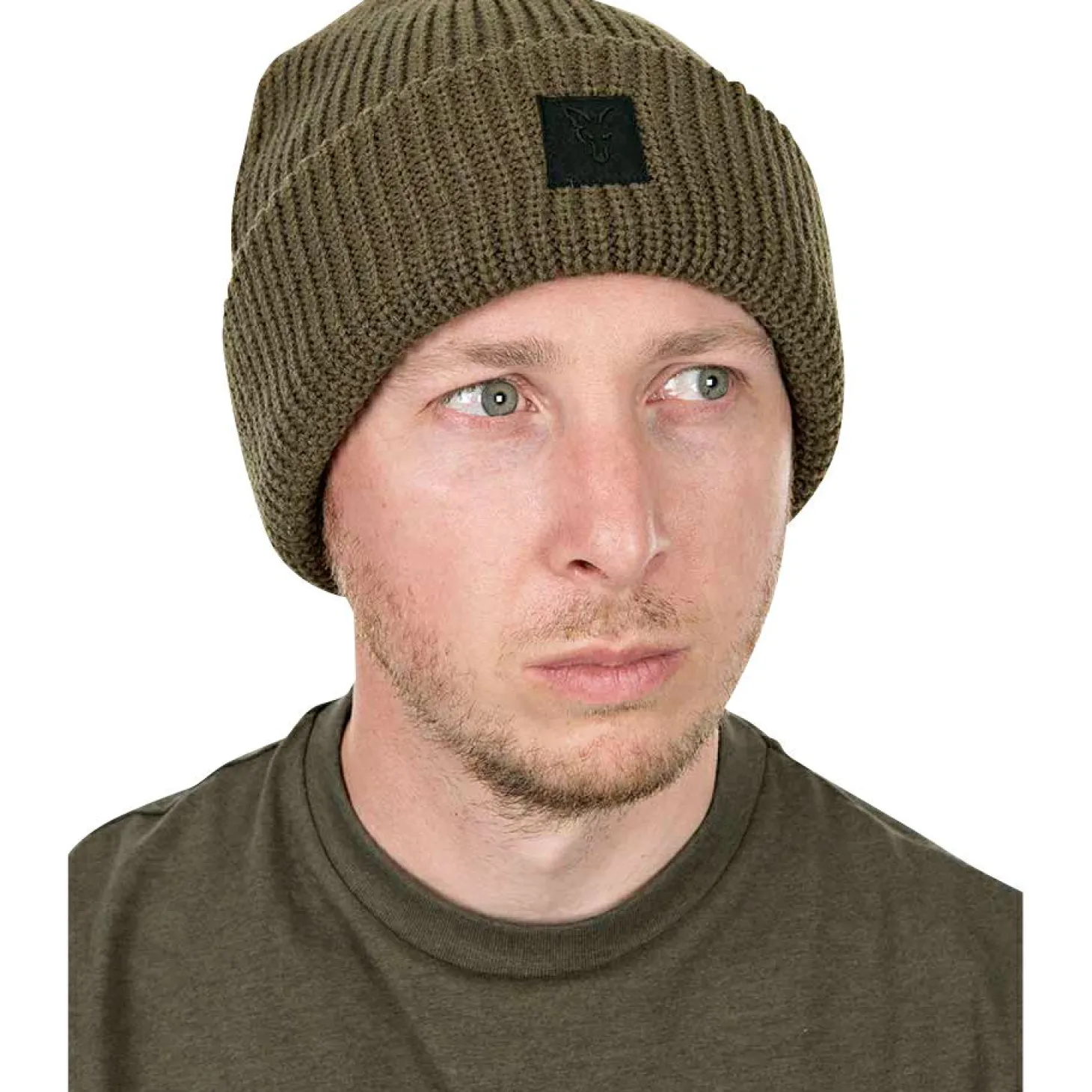Fox Merino Blend Beanie (Olive)