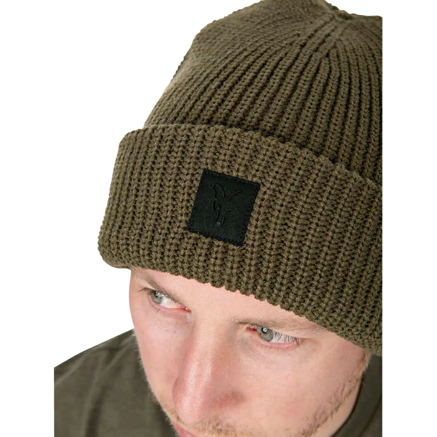 Fox Merino Blend Beanie (Olive)