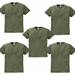 Fruit of the Loom 5er-Set: T-Shirts Herren (Khaki)