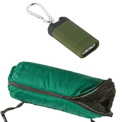 Handwärmer oliv + LED Mini-Taschenlampe Blue River (Set)