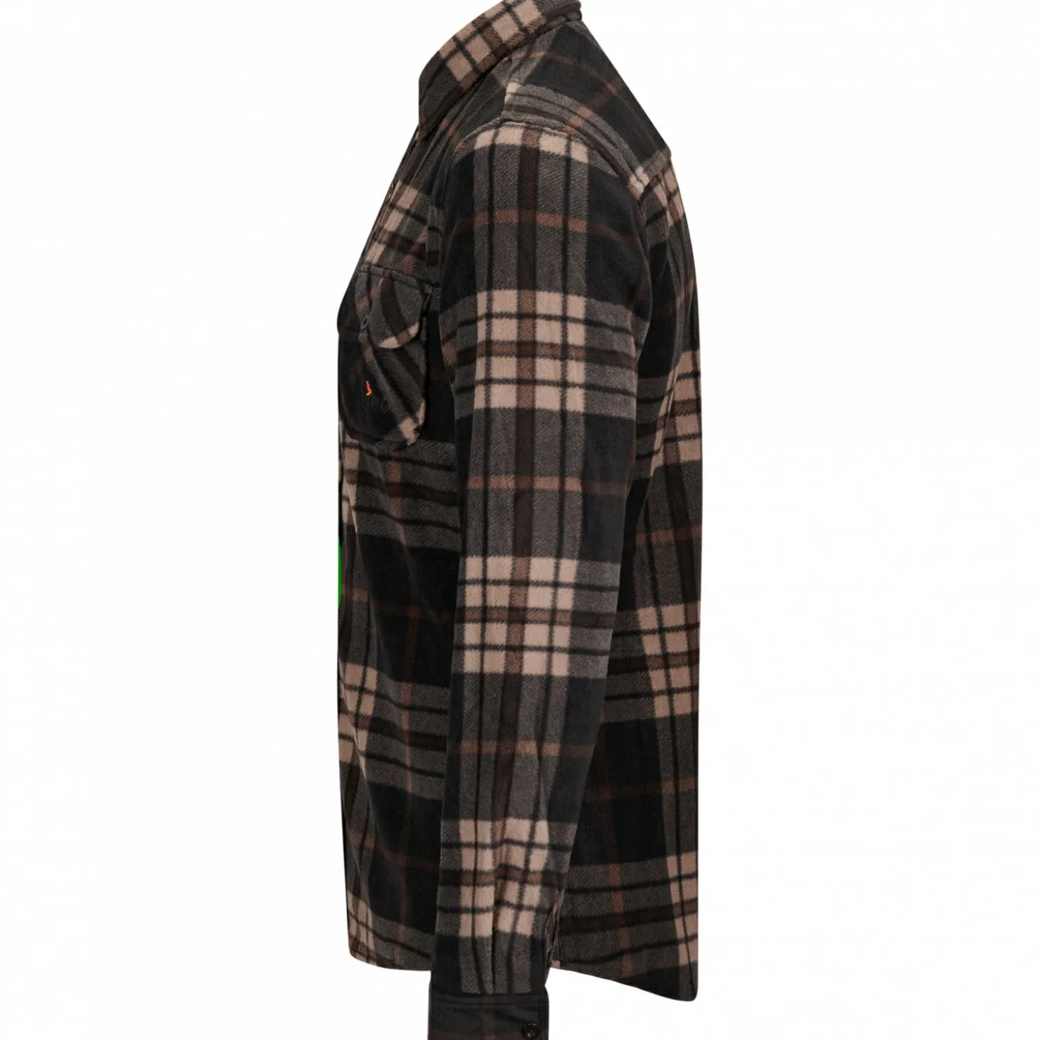 il Lago Basic Fleecehemd Winterberg Herren (Anthrazit/Braun)