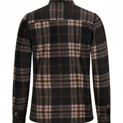 il Lago Basic Fleecehemd Winterberg Herren (Anthrazit/Braun)