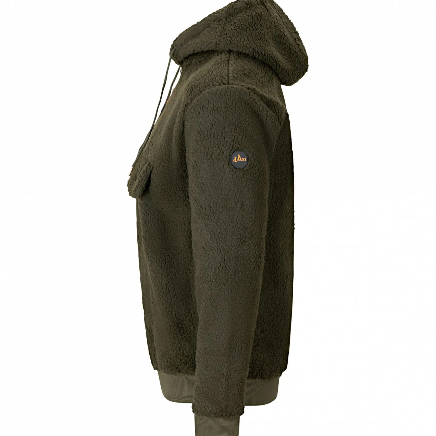 il Lago Prestige Faserpelz-Hoodie Skorgeura Herren (Oliv)