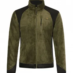 il Lago Prestige Fleecejacke Herren (Oliv/Schwarz)