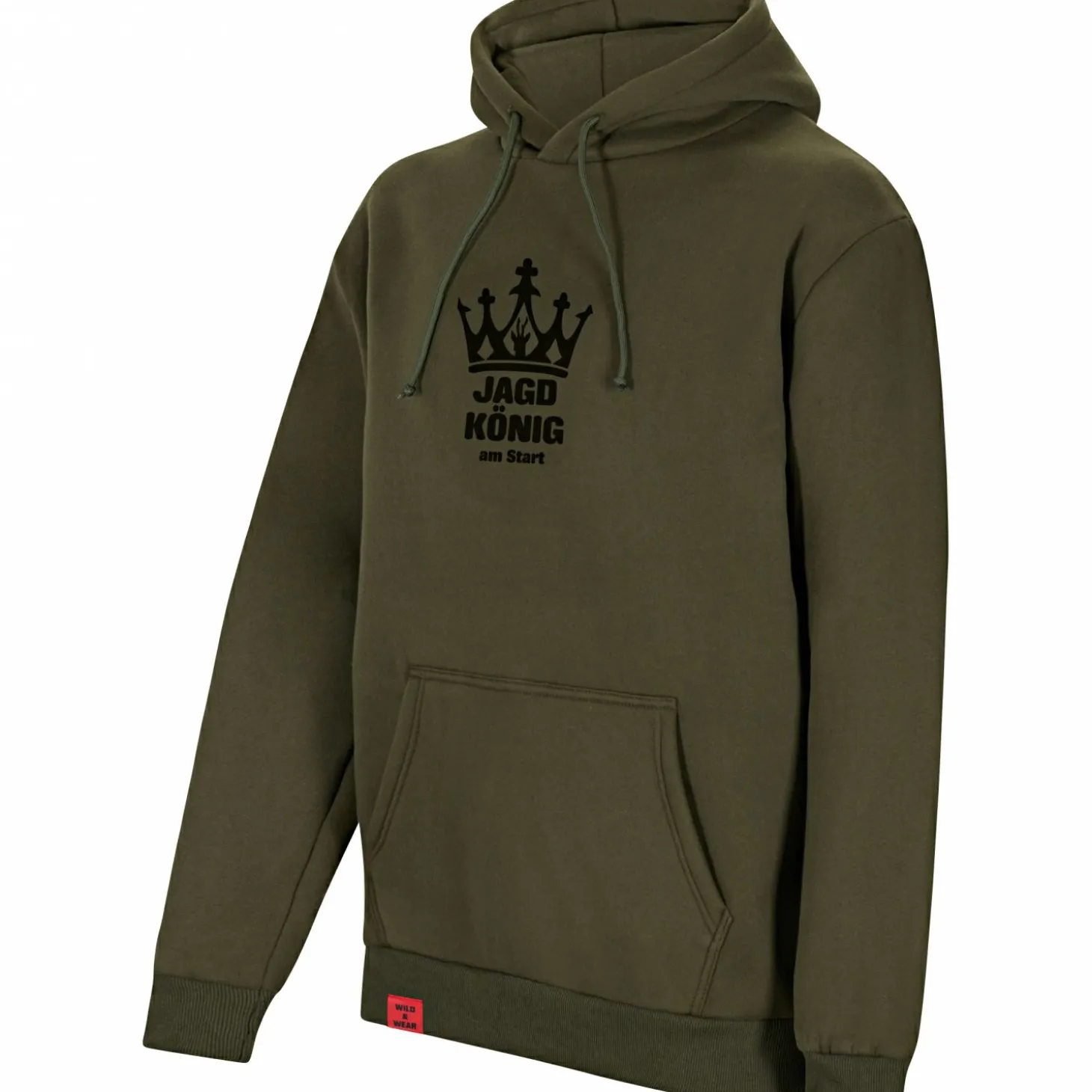 il Lago Prestige Hoodie"Jagdkönig" Herren (Oliv)