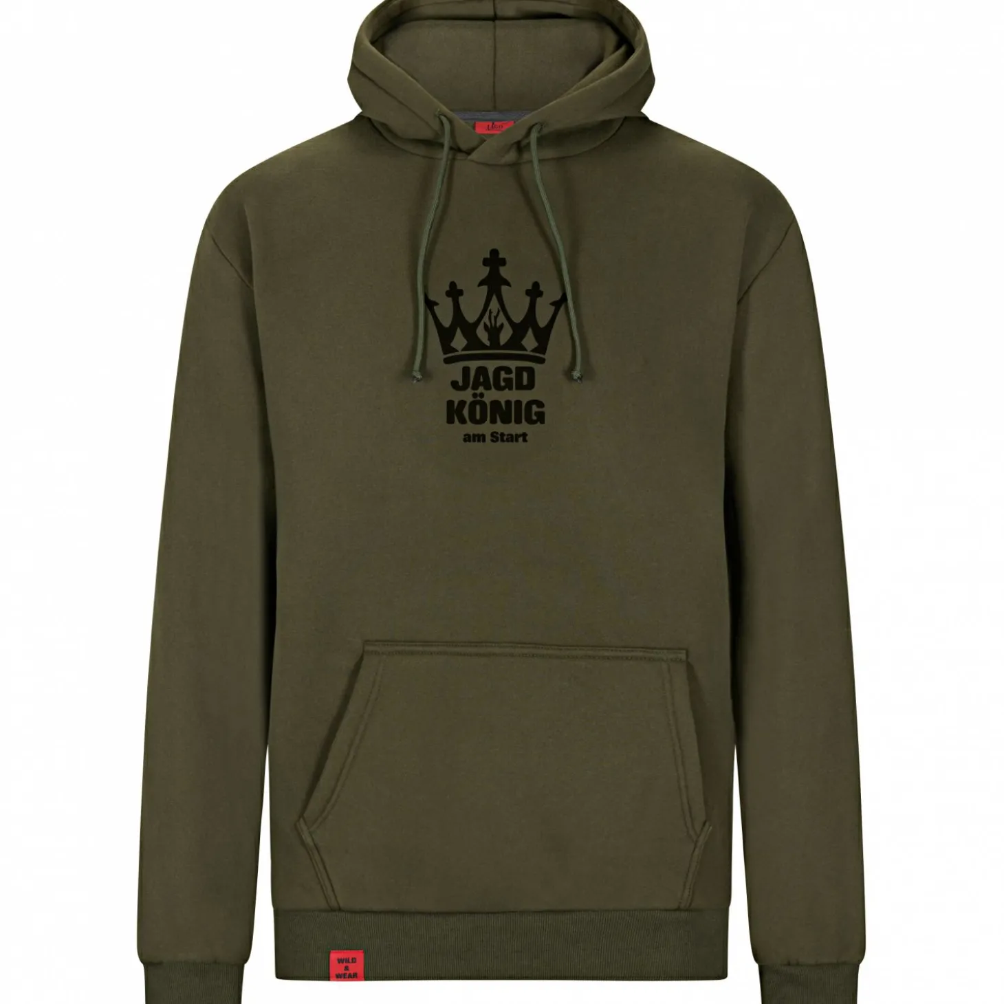 il Lago Prestige Hoodie"Jagdkönig" Herren (Oliv)