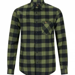 il Lago Prestige Oberhemd Kanata Herren (Oliv/Schwarz)