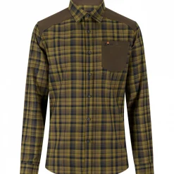 il Lago Prestige Outdoorhemd Finn Herren (Oliv/Schwarz)