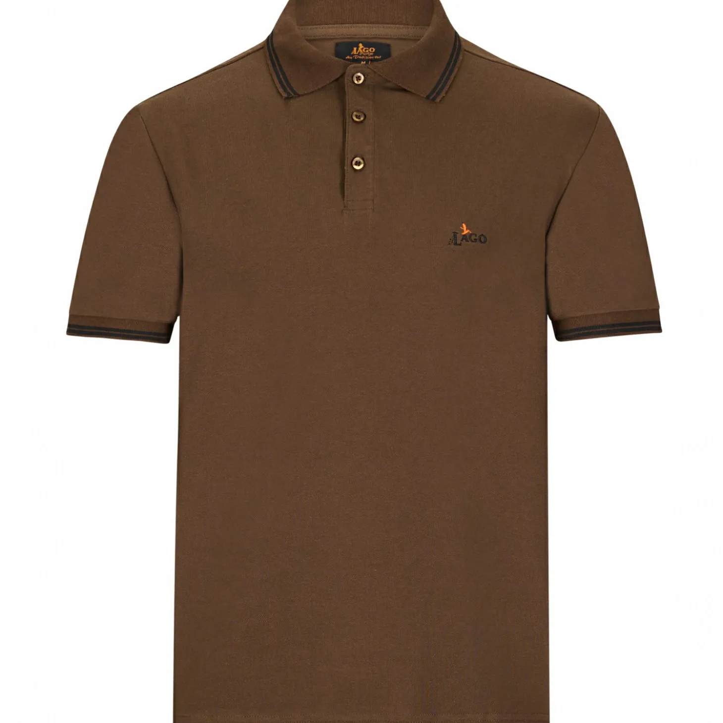 il Lago Prestige Poloshirt Pique Herren (Braun)
