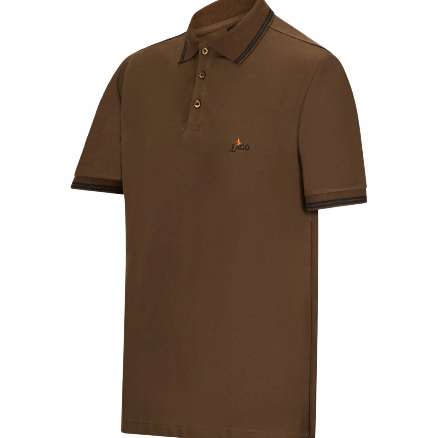 il Lago Prestige Poloshirt Pique Herren (Braun)