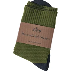 il Lago Prestige Socken Unisex, wasserdicht (Oliv/Schwarz)