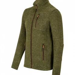 il Lago Prestige Strickfleece-Jacke Dagon Herren (Oliv Meliert)