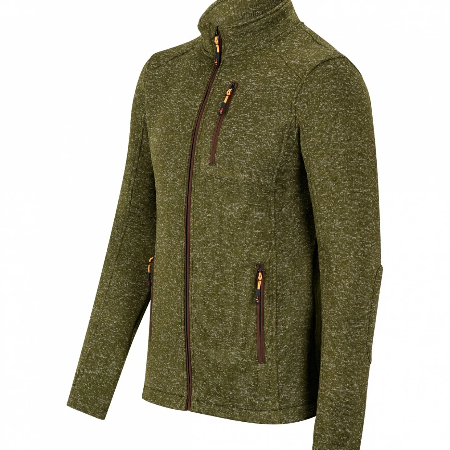 il Lago Prestige Strickfleece-Jacke Dagon Herren (Oliv Meliert)