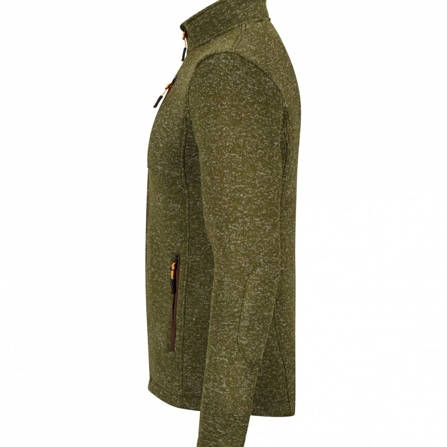il Lago Prestige Strickfleece-Jacke Dagon Herren (Oliv Meliert)