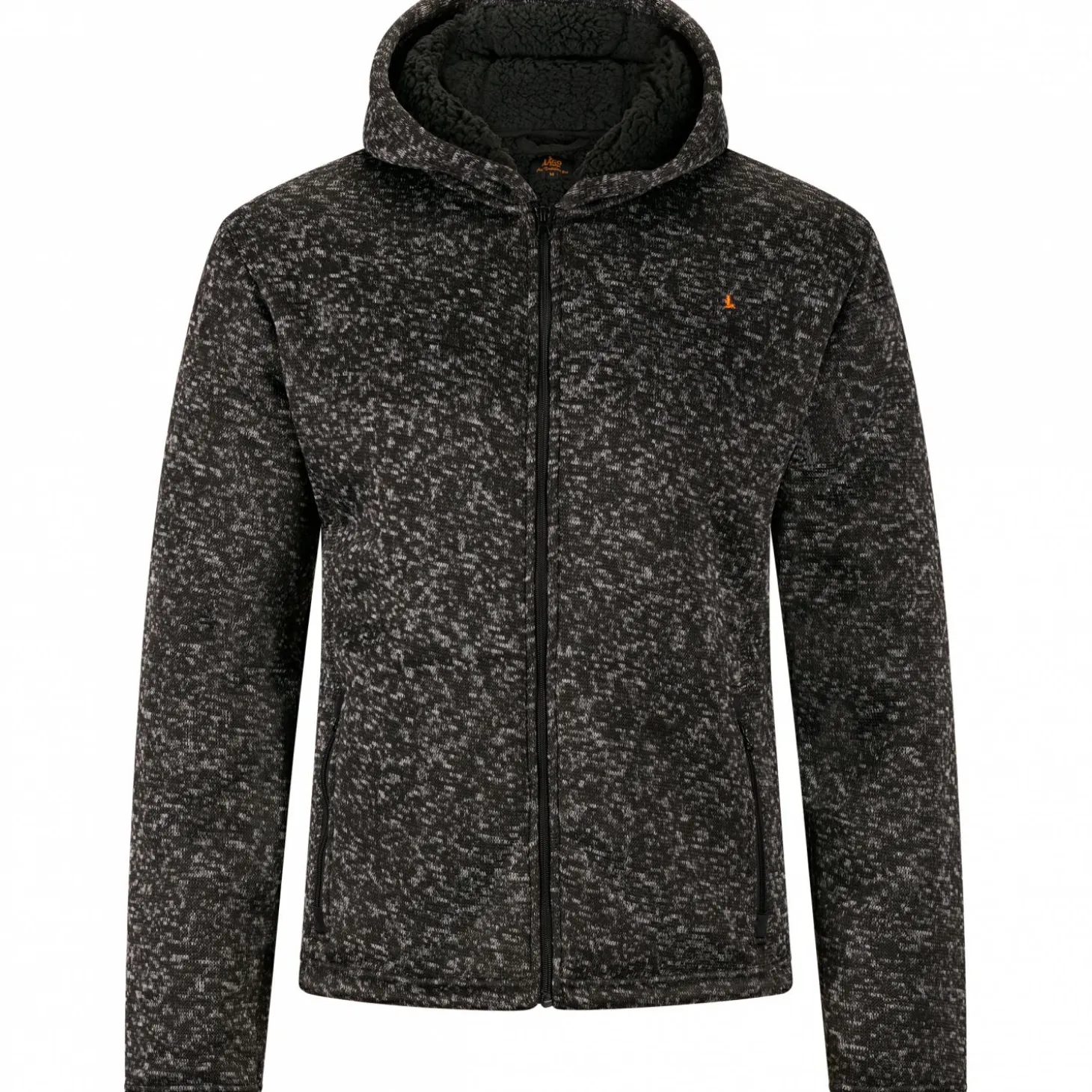 il Lago Prestige Teddy Strickfleece-Jacke Spirit Herren (Schwarz Meliert)