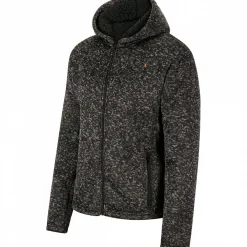 il Lago Prestige Teddy Strickfleece-Jacke Spirit Herren (Schwarz Meliert)