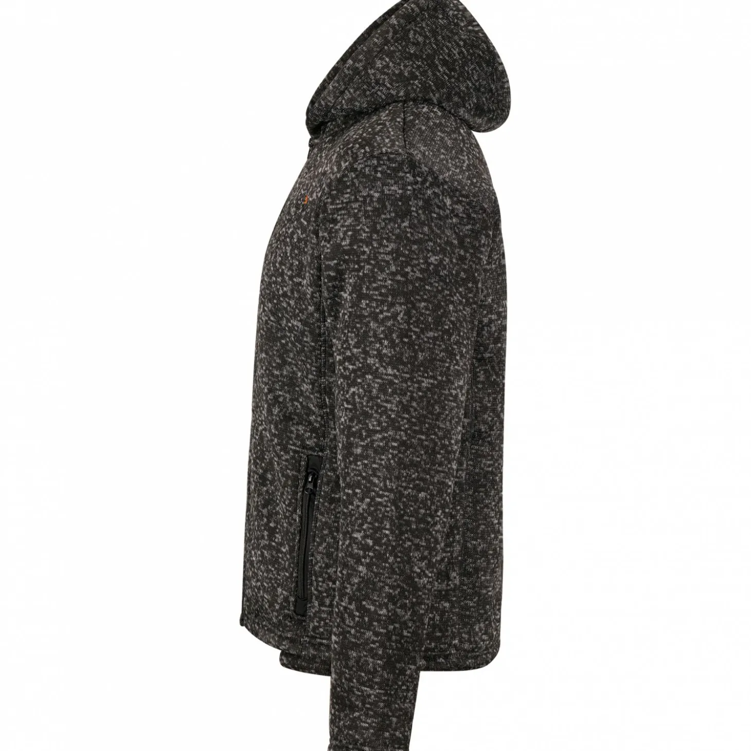 il Lago Prestige Teddy Strickfleece-Jacke Spirit Herren (Schwarz Meliert)