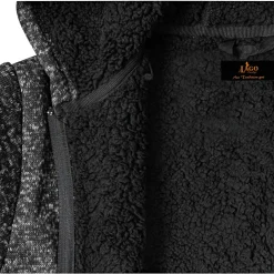 il Lago Prestige Teddy Strickfleece-Jacke Spirit Herren (Schwarz Meliert)