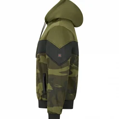 il Lago Red Level Hoodie Nevis Herren, beheizbar (Oliv/Schwarz/Camouflage)
