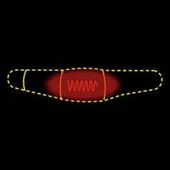 il Lago Red Level Nierengurt Herren, beheizbar (Schwarz)