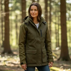 il Lago Sie Funktionsjacke Huntress Damen (Dunkeloliv/Braun)