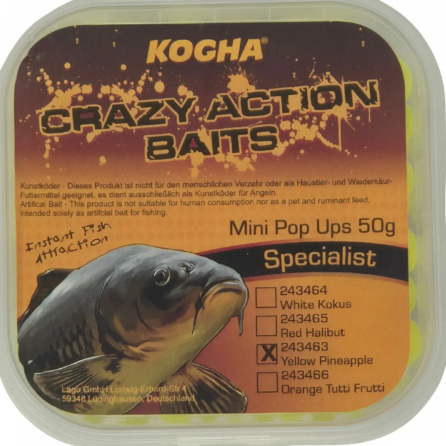 Kogha Crazy Action Baits Mini Pop Ups (Ananas)